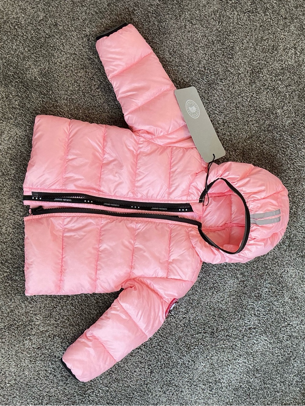 Baby Crofton Light Pink Hooded down filled Puffer Jacket size 12-18 months